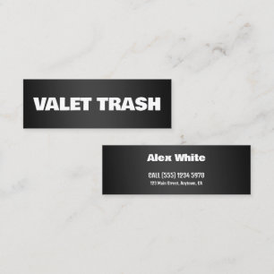 Valet Trash Mini Business Card
