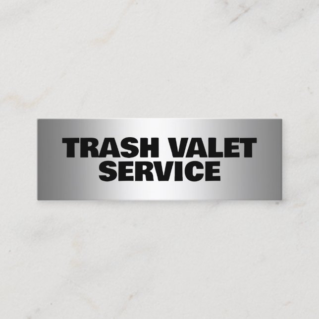 Valet Trash Mini Business Card (Front)