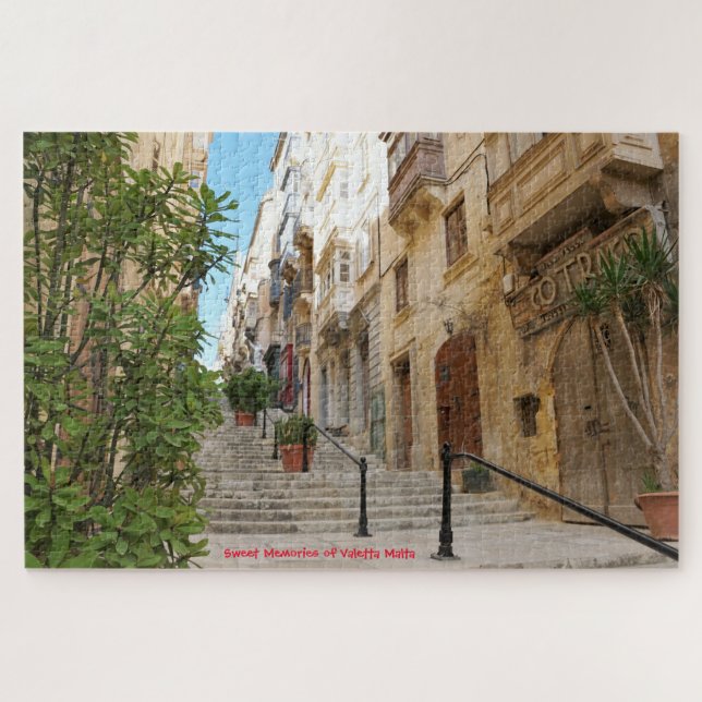 Valetta Streetscape Malta. Jigsaw Puzzle (Horizontal)