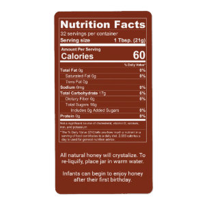 Valeur nutritive du miel d'ambre foncé