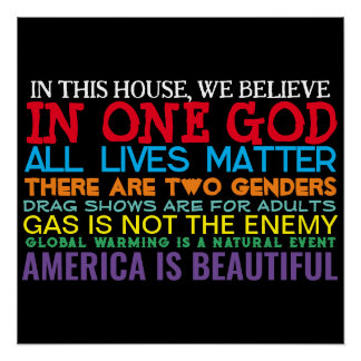 VALEURS CONSERVATRICES - POSTER GLOSSY