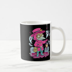Valgory Vintage Gothic Plague Doctor Graves Hallow Coffee Mug