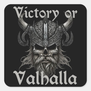 Valhalla Awaits Square Sticker