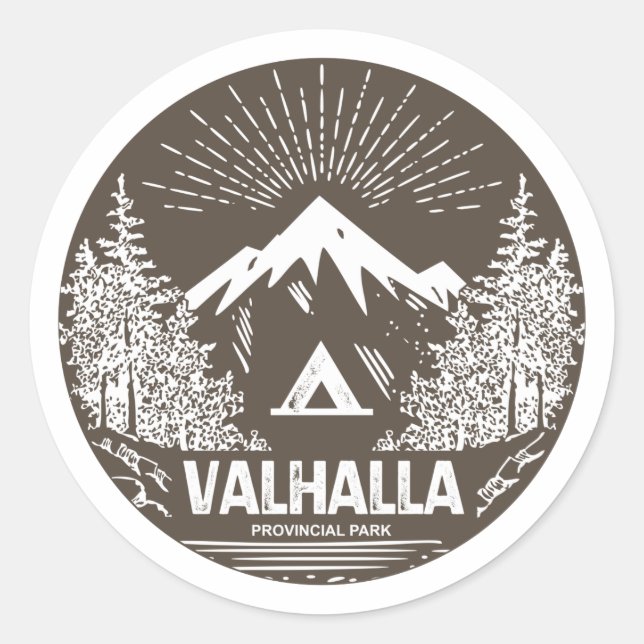 Valhalla Provincial Park Classic Round Sticker (Front)