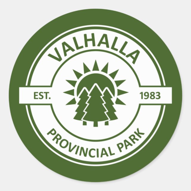 Valhalla Provincial Park Classic Round Sticker (Front)