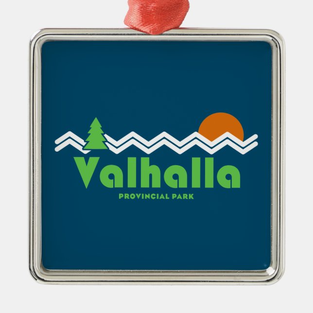 Valhalla Provincial Park Retro Metal Ornament (Front)