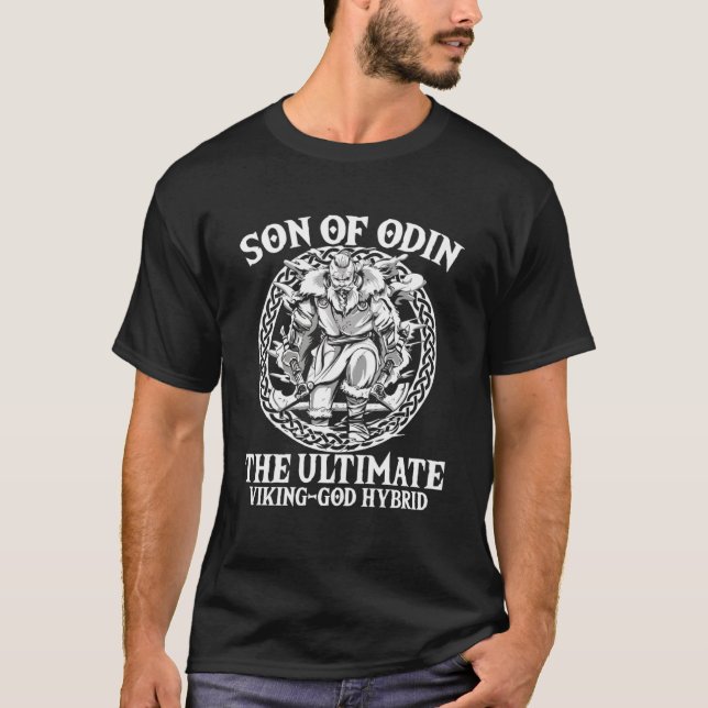 Valhalla Son Of Odin Nordic Warrior Norse Mytholog T-Shirt (Front)