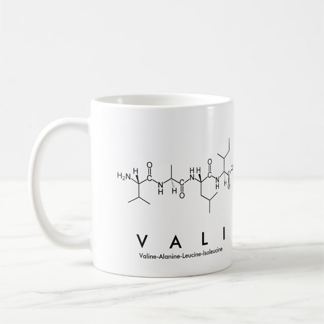 Vali peptide name mug (Left)