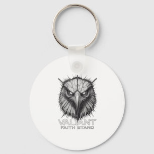 Valiant Faith Stand Eagle Christian Courage Streng Keychain