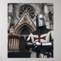 Valiant Silver Detailed Templar Knight Historical