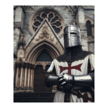 Valiant Silver Detailed Templar Knight Historical