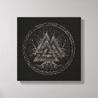 Valknut and Tree of Life Yggrdrasil