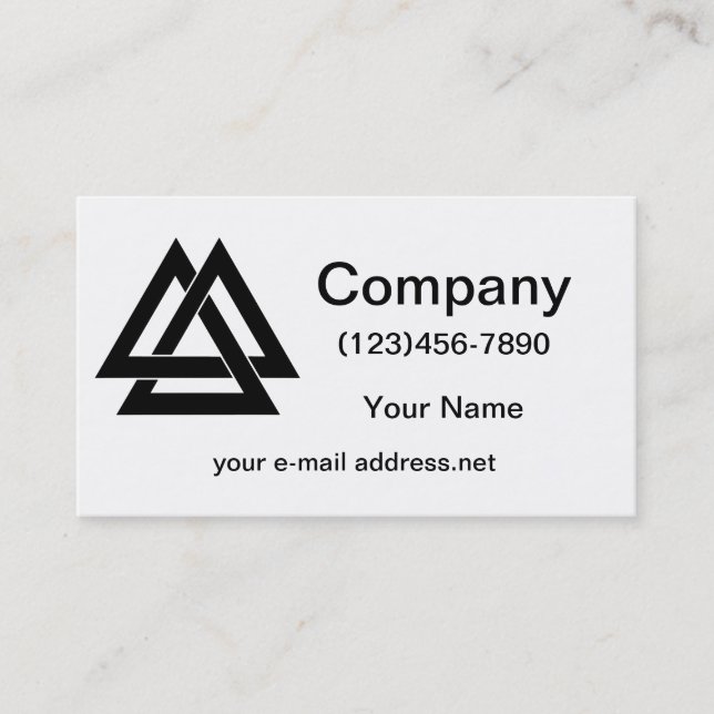 Valknut - Black Business Card (Front)