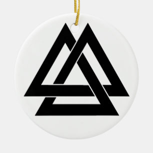 Valknut - Black Ceramic Ornament