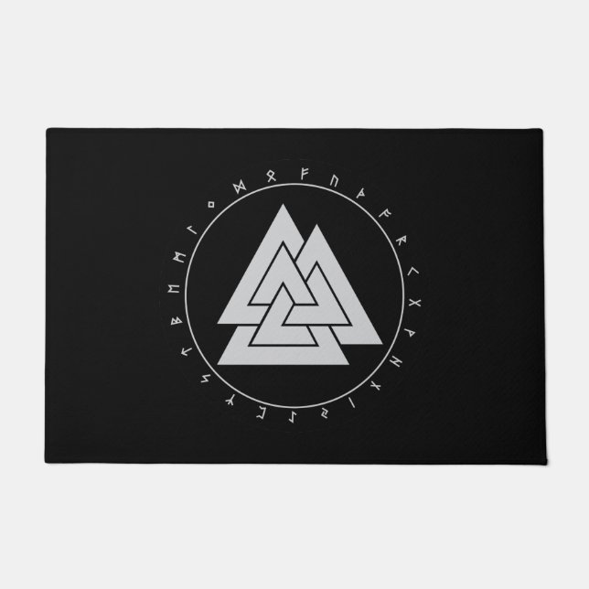 Valknut Circle Runes Doormats (Front)