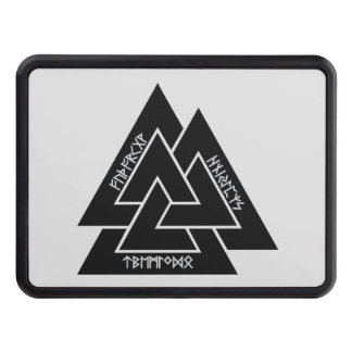 Valknut Etched Runes Trailer Hitch Cover