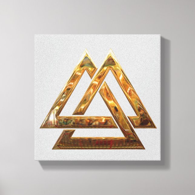 Valknut - gold canvas print (Front)