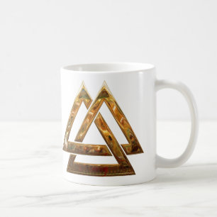 Valknut - gold coffee mug