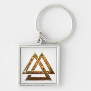 Valknut - Gold Keychain