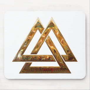 Valknut - Gold Mouse Pad