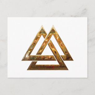 Valknut - Gold Postcard