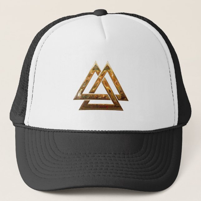 Valknut - Gold Trucker Hat (Front)