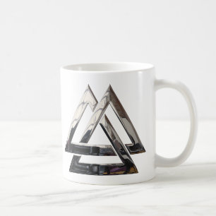 Valknut - silver coffee mug