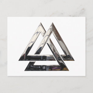 Valknut - silver postcard