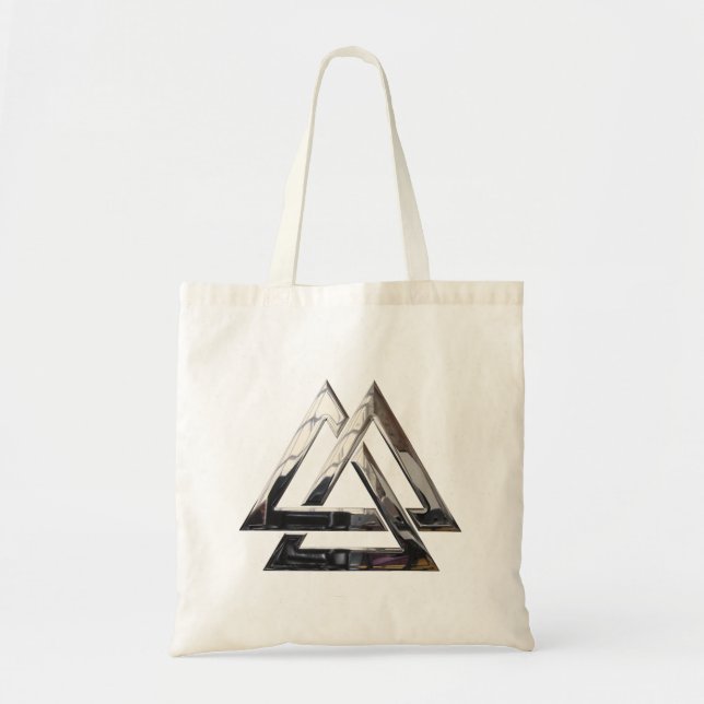 Valknut - Silver Tote Bag (Front)