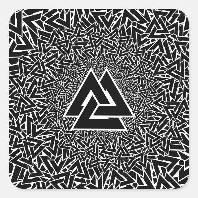 Valknut Square Sticker (Front)