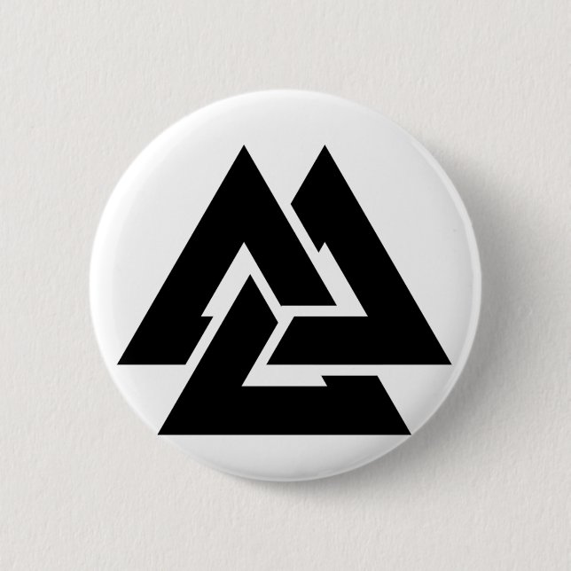 Valknut Symbol triquetra 2 Inch Round Button (Front)