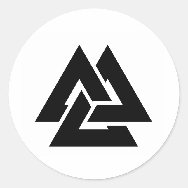 Valknut Symbol triquetra Classic Round Sticker (Front)