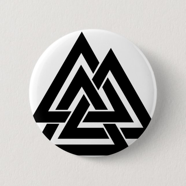 Valknut Viking Norse Nordic Protection Symbol Odin 2 Inch Round Button (Front)