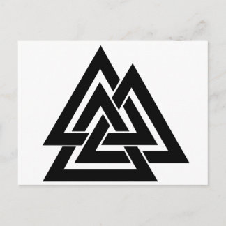 Valknut Viking Norse Nordic Protection Symbol Odin Postcard