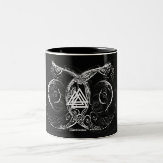 VALKNUT . Viking's raising Two-Tone Coffee Mug