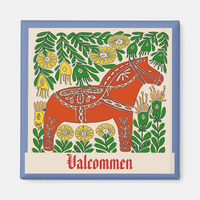Valkomen, Suède, modifier le texte Magnet (Devant)