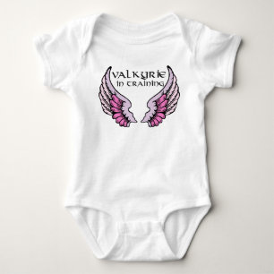Valkyrie in Training pink Baby Bodysuit