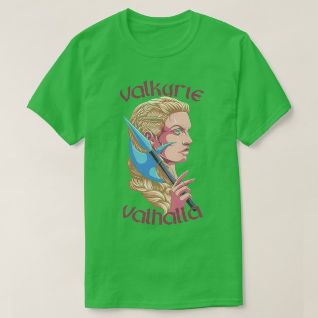 Valkyrie Valhalla Valkyrie Viking Shield Maiden T-Shirt (Design Front)