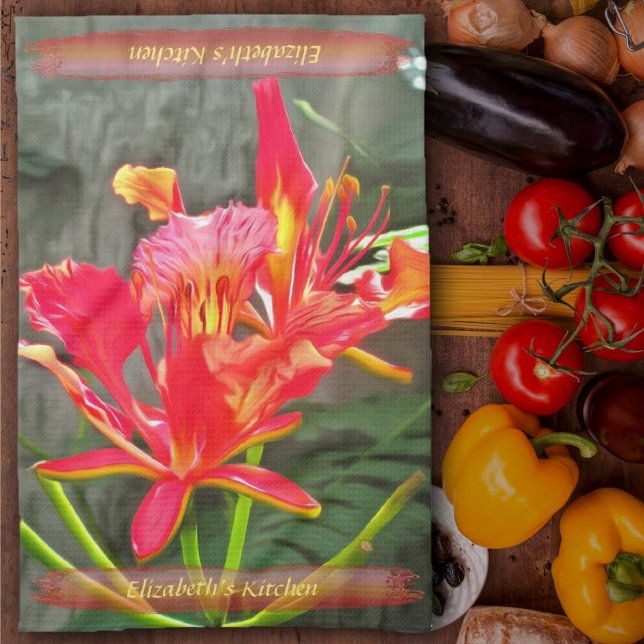 Vallarta Flaming Beauty 1583 Kitchen Towel (Creator Uploaded)