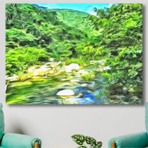 Vallarta River South 0366 Art Canvas Print