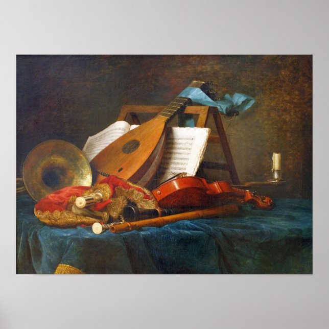 Vallayer-Coster - The Attributes Of Music 1770 Poster (Front)