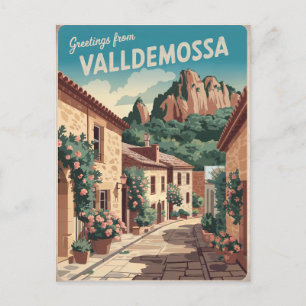 Valldemossa Mallorca Vintage Postcard