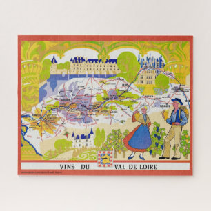Vallée de la Loire 16x20 Carte vinicole Puzzle