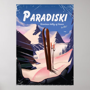 Vallée de Paradiski Tarentaise, France, Affiche de