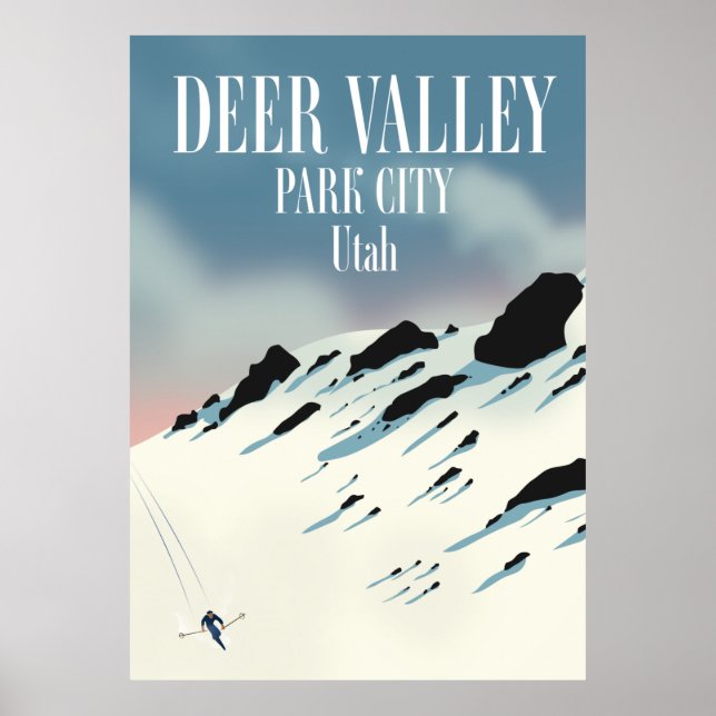 Vallée du Cerf, ville du parc, Utah, affiche de sk (Devant)