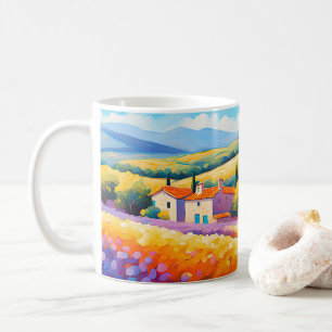 "Vallée Florale" Wide Landscape Provence Coffee Mug