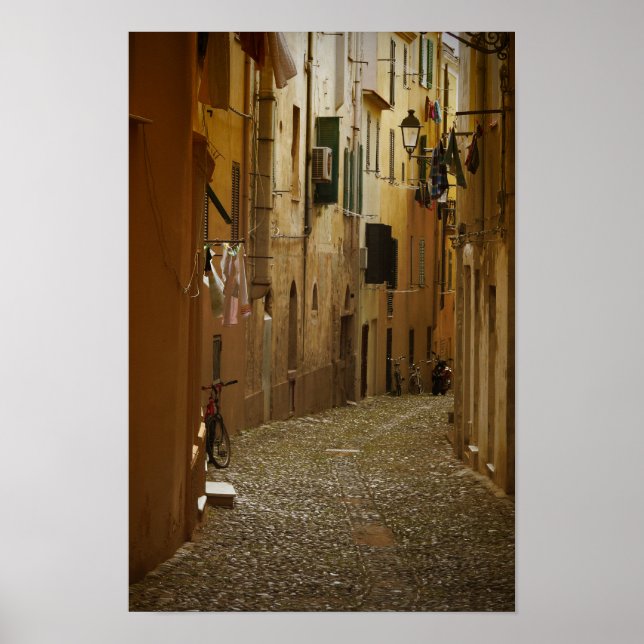 Vallée sombre à Naples, Italie poster vertical (Devant)