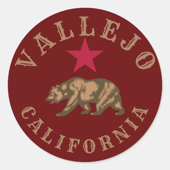 Vallejo, California Classic Round Sticker (Front)