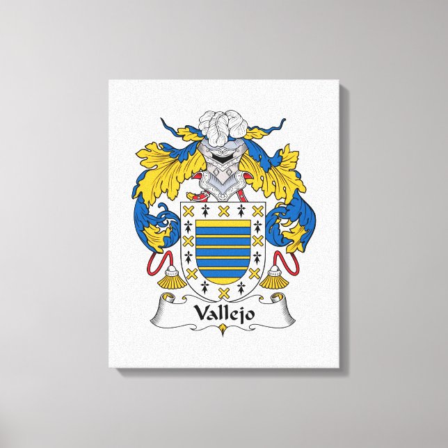 Vallejo Family Crest Canvas Print (Front)