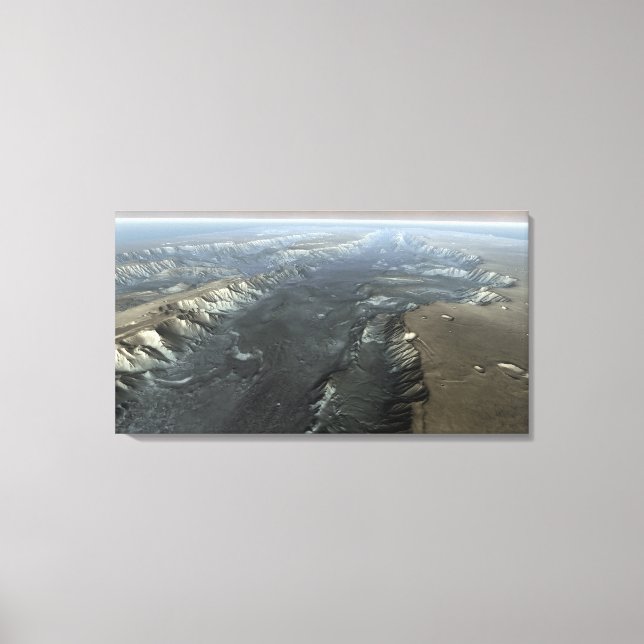 Valles Marineris, the Grand Canyon of Mars Canvas Print (Front)